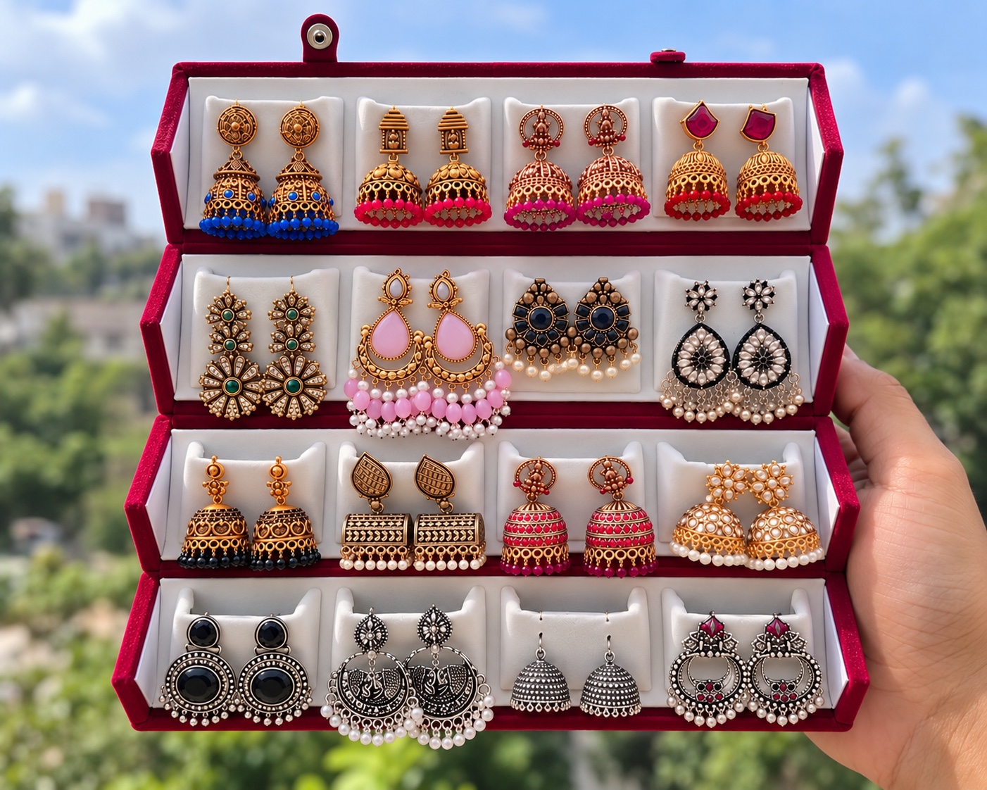 16 Pair Elegant Statement Earrings